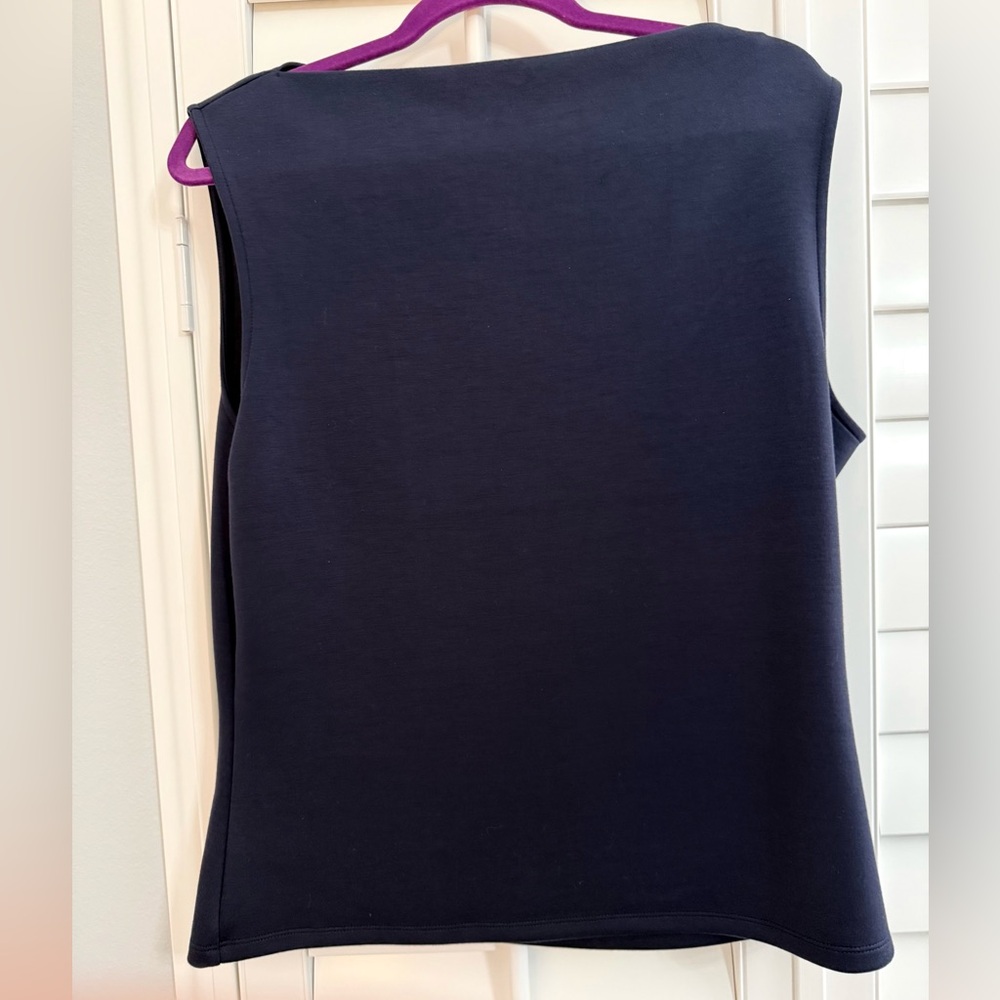 Banana Republic Navy Sleeveless Crewneck Tank